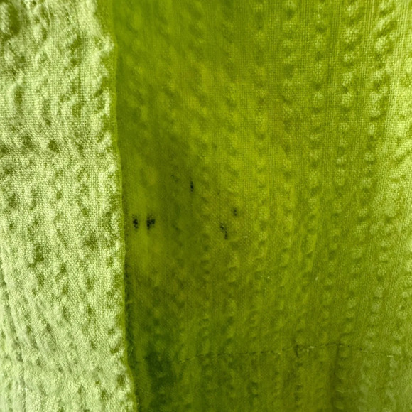 Mountain Lake PXL Chartreuse Seersucker s/s button front collared women’s shirt - Picture 10 of 10